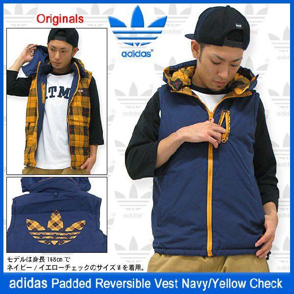 adidas Originals アディダス パテッド リバーシブル ベスト ネイビー