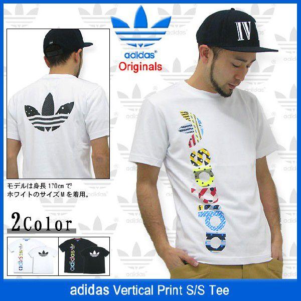 adidas Originals アディダス バーティカル プリント Tシャツ