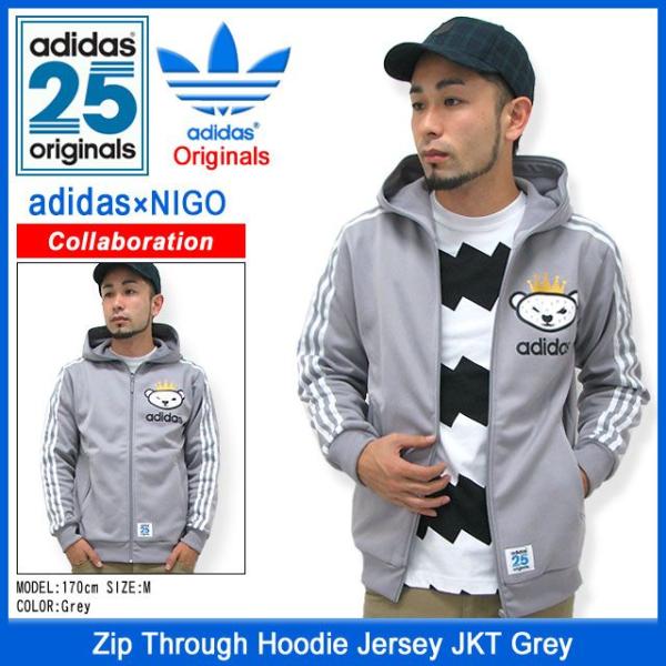 アディダス オリジナルス Nigo Adidas Originals By Nigo ジャージ ジップ スルー フーディー ジャージー ジャケット グレー M Buyee Buyee Japanese Proxy Service Buy From Japan Bot Online