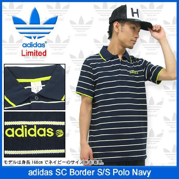 adidas Originals アディダス SC ボーダー ポロシャツ 半袖