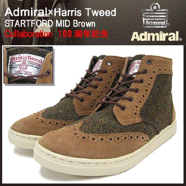 アドミラル Admiral ハリス ツィード スニーカー スタートフォード ミッド ブラウン コラボ メンズ Harris Tweed Startford シューズ Sjad1324 08 Ice Field 通販 Paypayモール