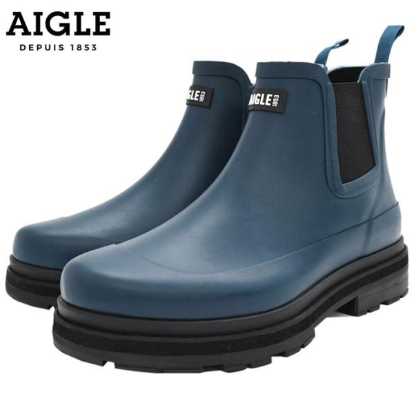 【AIGLE】M2 Storm Blue　サイドゴアレインブーツ　長靴　ネイビー icefield_aig-zzhnc95-005