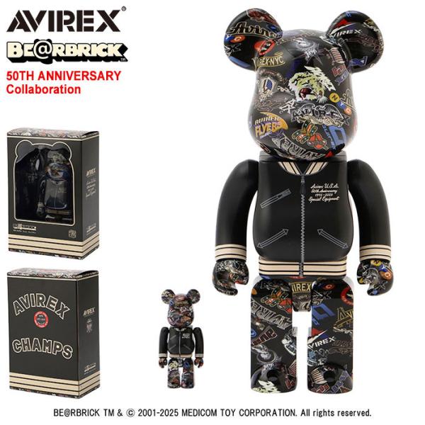 【新品・未開封】アヴィレックス×ベアブリック AVIREX（アヴィレックス） アビレックス フィギュア ベアブリック 50th