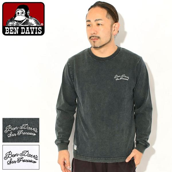 ベンデイビス ロンT Tシャツ 長袖 BEN DAVIS メンズ スクリプト VNTG ( 1050-26780029 Script VNTG L/S Tee T-SHIRTS カットソー トップス )[M便 1/1]