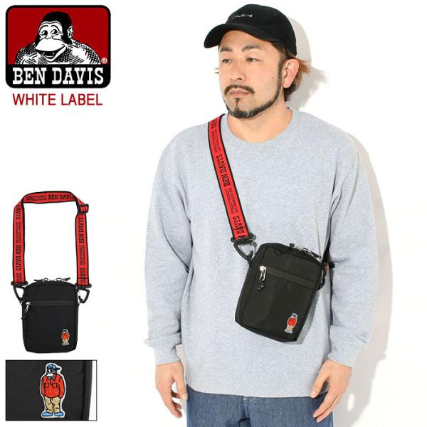 ベンデイビス ショルダーバッグ BEN DAVIS ロゴ テープ ホワイトレーベル ( BDW-8475 Logo Tape Shoulder Bag WHITE LABEL メンズ レディース ユニセックス )