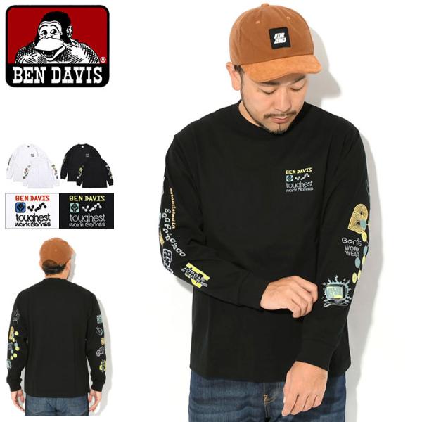 BEN DAVIS ベンデイビス ロンT Tシャツ 長袖 メンズ マルチ