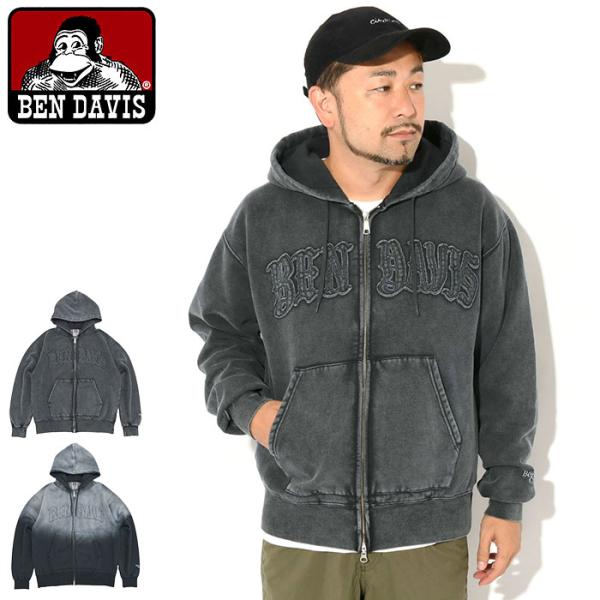 BEN DAVIS（ベンデイビス） パーカー ジップアップ メンズ レターズ