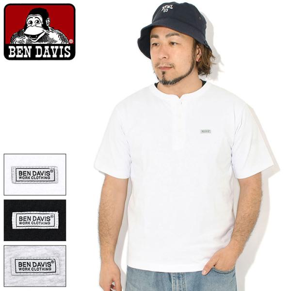 BEN DAVIS（ベンデイビス） Tシャツ 半袖 メンズ ラベル ヘンリー ( C
