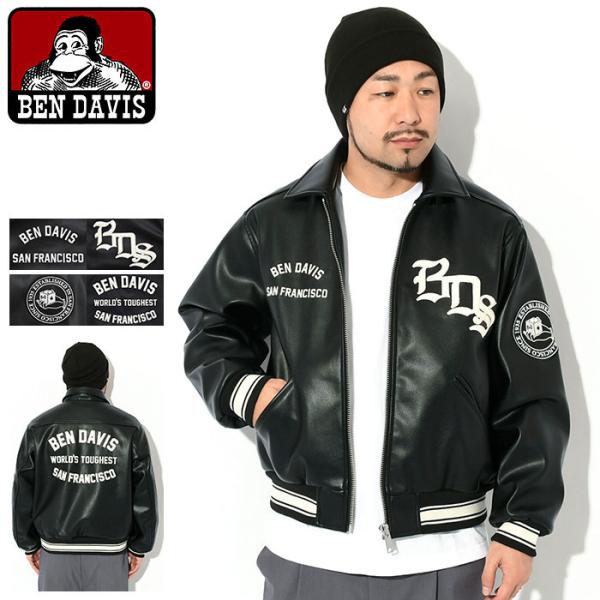 ベンデイビス ジャケット BEN DAVIS メンズ フォウ レザー フライト ( T-24380000 Faux Leather Flight JKT ビッグシルエット オーバーサイズ アウター ) ベンデイビス ジャケット BEN DAVIS メンズ フォウ レザー フライト ( T-24380000 Faux Leather Flight JKT ビッグシルエット オーバーサイズ アウター )