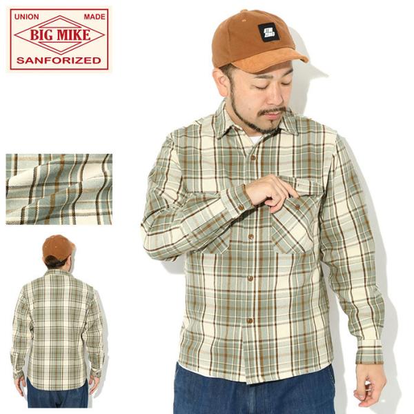 BIG MIKE（ビッグマイク） シャツ 長袖 メンズ ヘビー フランネル