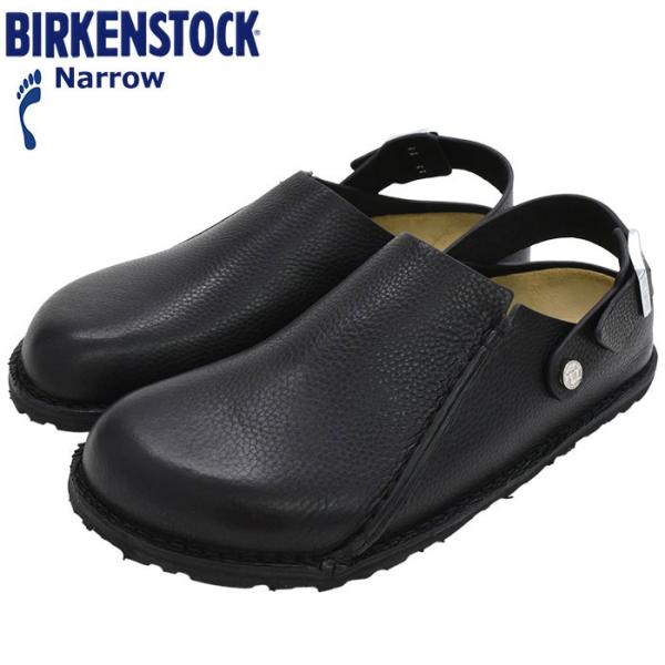ビルケンシュトック サンダル BIRKENSTOCK メンズ 男性用 ルトリー プレミアム ナチュラル レザー Black ナロー ( LUTRY PREMIUM Narrow 幅狭 1031269 )