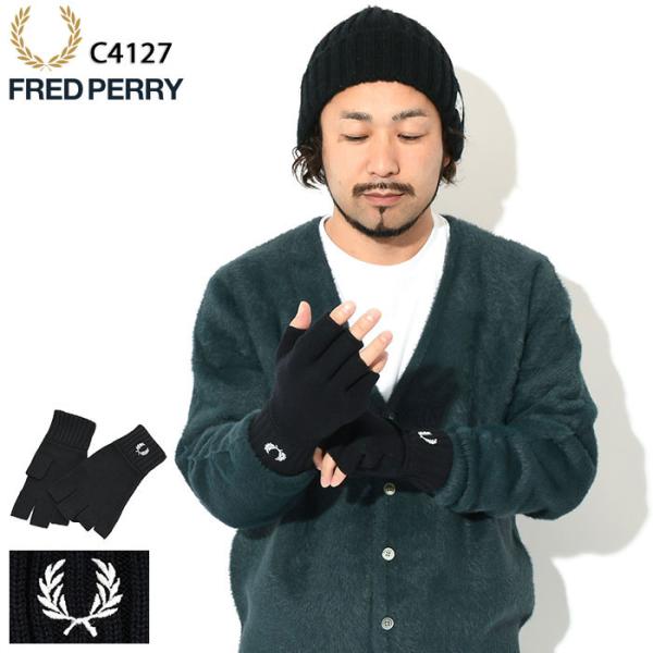 【新品】FRED PERRY　フレッドペリー　手袋　グローブ 　(箱入り) FRED PERRY（フレッドペリー） 手袋 メンズ フィンガーレス グローブ