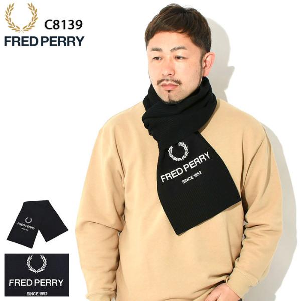新品未使用 FRED PERRY × RAF SIMONS マフラー FRED PERRY（フレッドペリー） マフラー メンズ FLP ポリ スカーフ