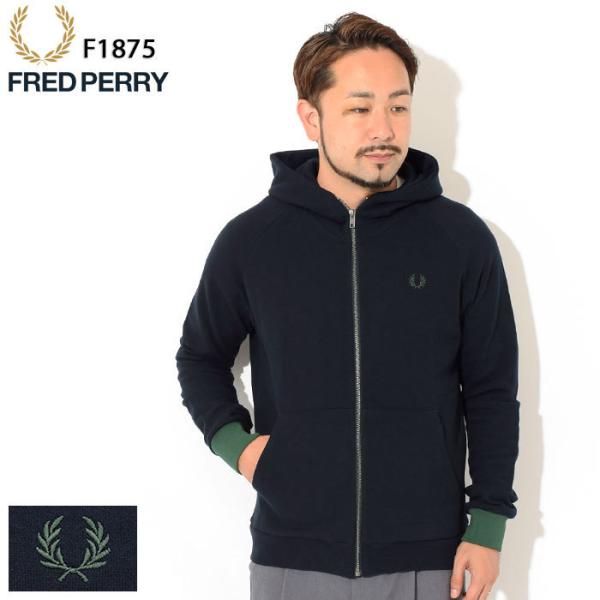 FRED PERRY（フレッドペリー） パーカー ジップアップ メンズ スルー