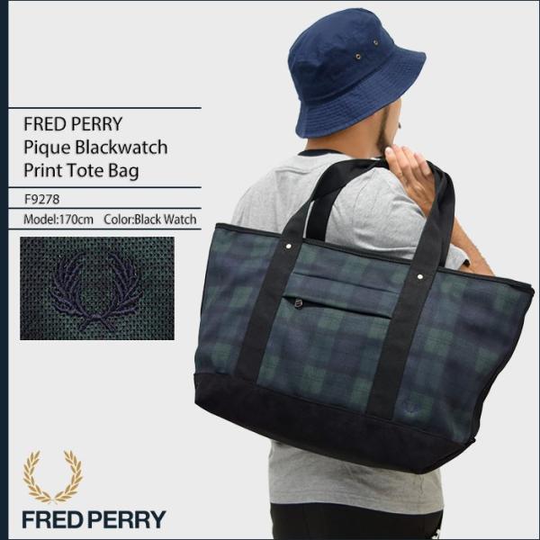FRED PERRY（フレッドペリー） トートバッグ ピケ ブラックウォッチ
