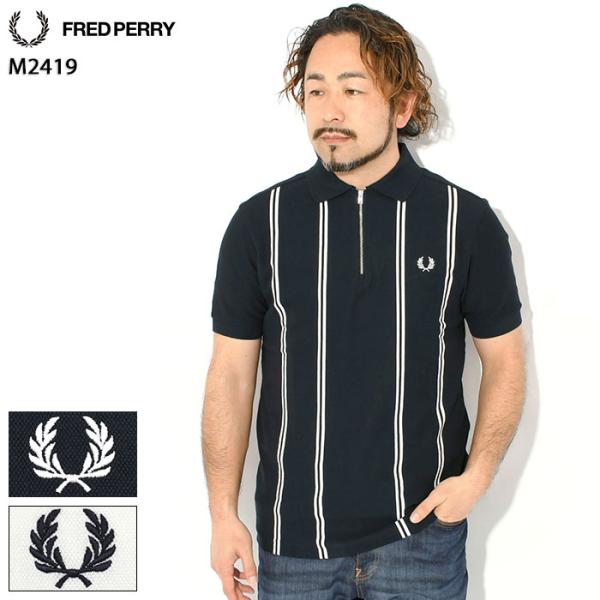 竹原　フレッドペリー ポロシャツ FRED PERRY（フレッドペリー） ポロシャツ 半袖 メンズ バーティカル