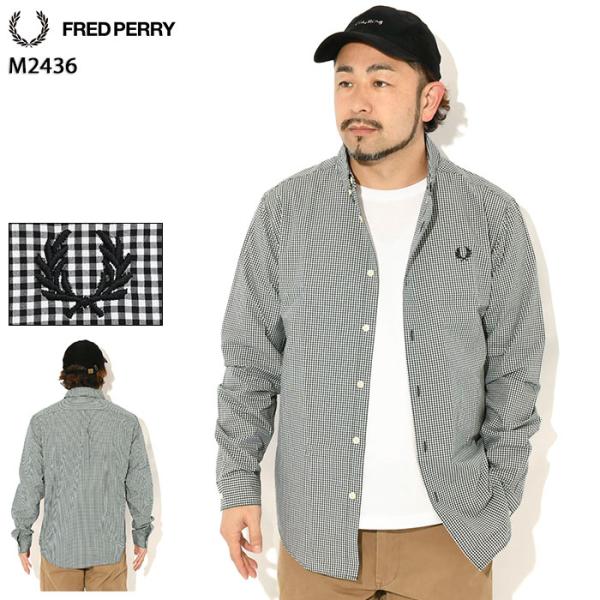 FRED PERRY（フレッドペリー） シャツ 長袖 メンズ マイクロ ギンガム