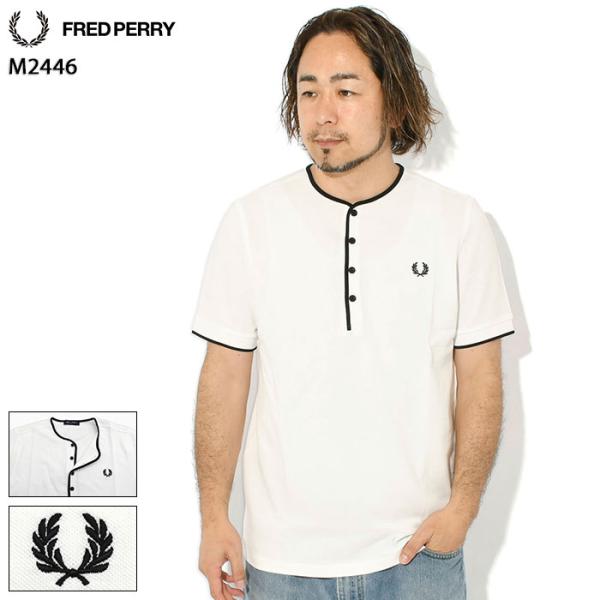 FRED PERRY（フレッドペリー） Tシャツ 半袖 メンズ フォー ボタン