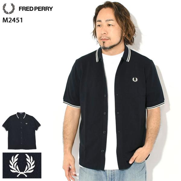 FRED PERRY（フレッドペリー） ポロシャツ 半袖 メンズ ボタン スルー