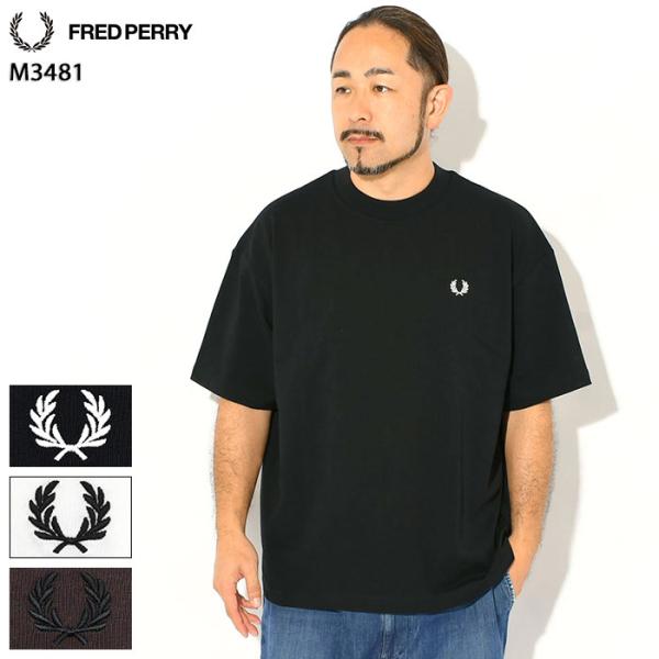 フレッドペリー Tシャツ 半袖 FRED PERRY メンズ オーバーサイズ ( M3481 Oversized S/S Tee ビッグシルエット オーバーサイズ カットソー トップス )[M便 1/1]