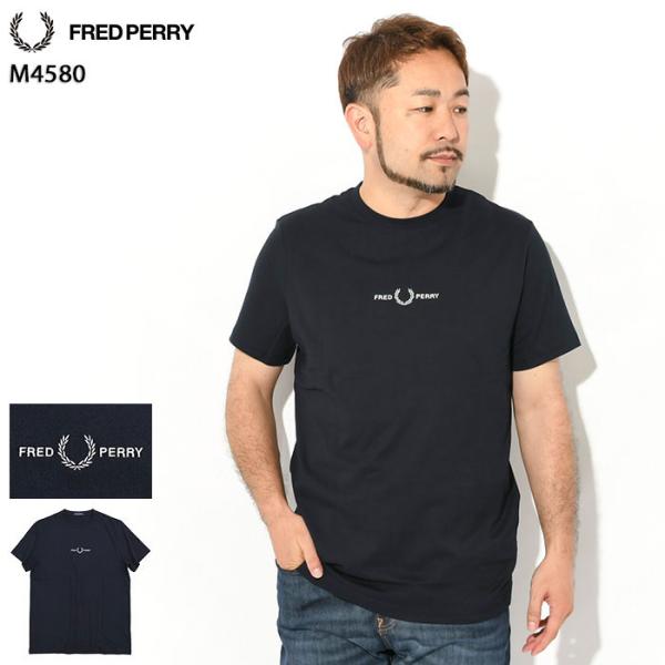 FRED PERRY（フレッドペリー） Tシャツ 半袖 メンズ エンブロイダード