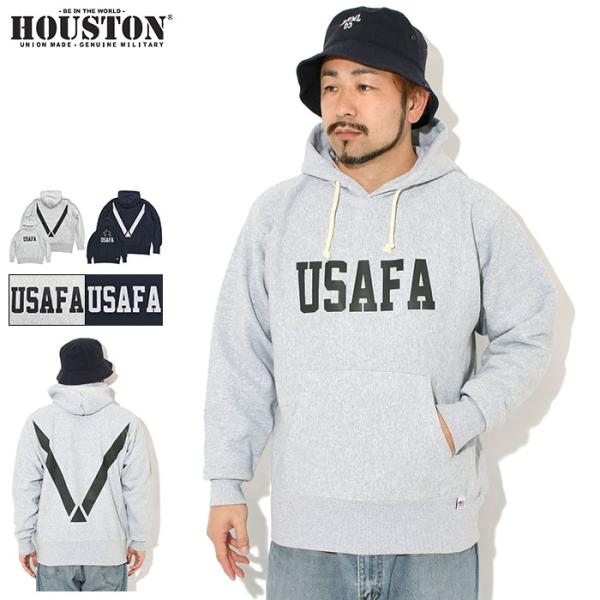 ヒューストン パーカー プルオーバー HOUSTON メンズ USAFA プリント U.S. コットン R/V ( USAFA Print U.S. Cotton R/V Hoodie 裏起毛 スウェット 22370 )