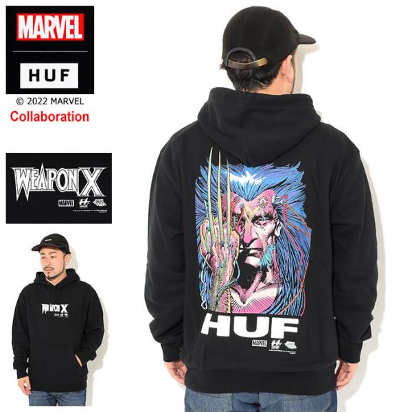 HUF（ハフ） パーカー プルオーバー メンズ マーベル ウェポン X