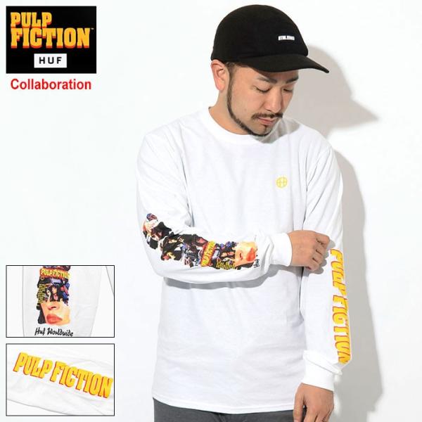 PULP FICTION パルプ・フィクション HUF コラボ シャツ 限定コラボ HUF ハフ 半袖 ボタンシャツ 総柄 パルプ