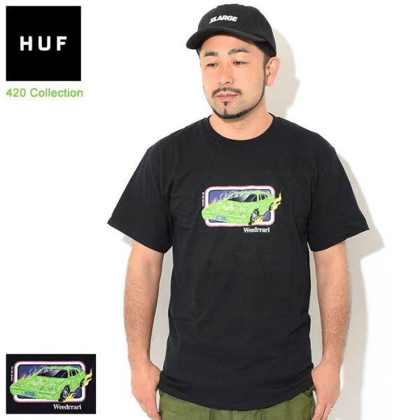 �n�t T�V���c ���� HUF �����Y �E�B�[�h���[�� ( HUF Weederrari S/S Tee 420 Collection T-SHIRTS �J�b�g�\�[ �g�b�v�X �j���p TS01905 )[M�� 1/1]