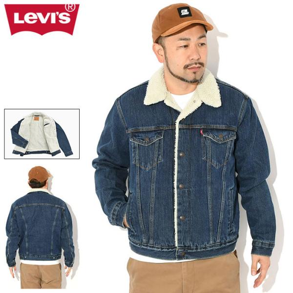 リーバイス ジャケット Levis メンズ タイプ 3 シェルパ トラッカー ダークストーンウォッシュ (Type 3 Sherpa Trucker JKT インディゴ 16365-0286 16365 0286)