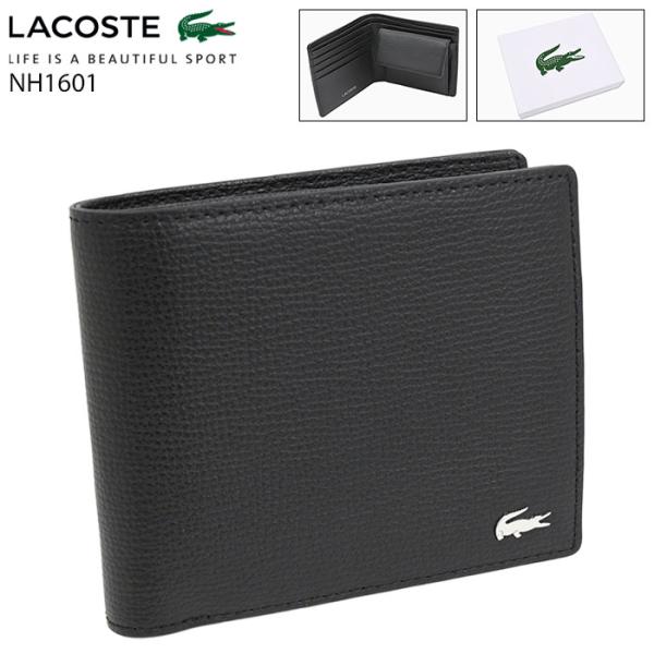 ラコステ 財布 LACOSTE NH1601KP バイフォールド ウォレット ( NH1601KP Bi-Fold Wallet レザーウォレット 牛革 Leather 二つ折り財布 NH1601KP )