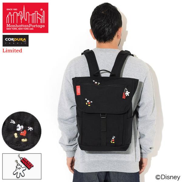 【美品】マンハッタンポーテージ ダウンタウン デイパック JR リュックサック Manhattan Portage マンハッタンポーテージ リュック ミッキー