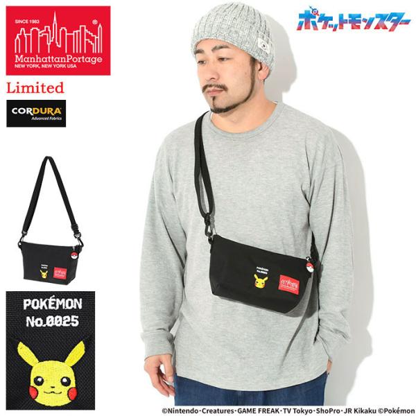 マンハッタンポーテージ ポケモン ショルダーバッグ 斜めがけ Manhattan Portage Zuccotti Clutch Pok?mon ピカチュウ MP6020PIKACHU レディース メンズ Manhattan Portage（マンハッタンポーテージ） ショルダーバッグ