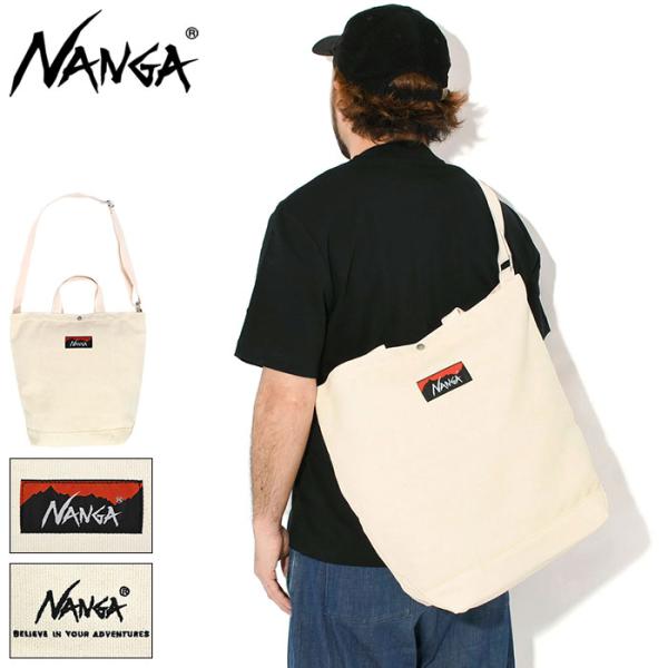 カバノアナタケ、2キロ NANGA（ナンガ） トートバッグ ロゴ 2ウェイ キャンバス ( Nanga Logo