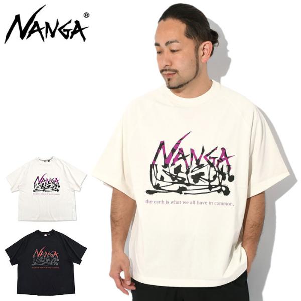 NANGA ナンガ Tシャツ 半袖 メンズ エコ ハイブリット ドリッピング