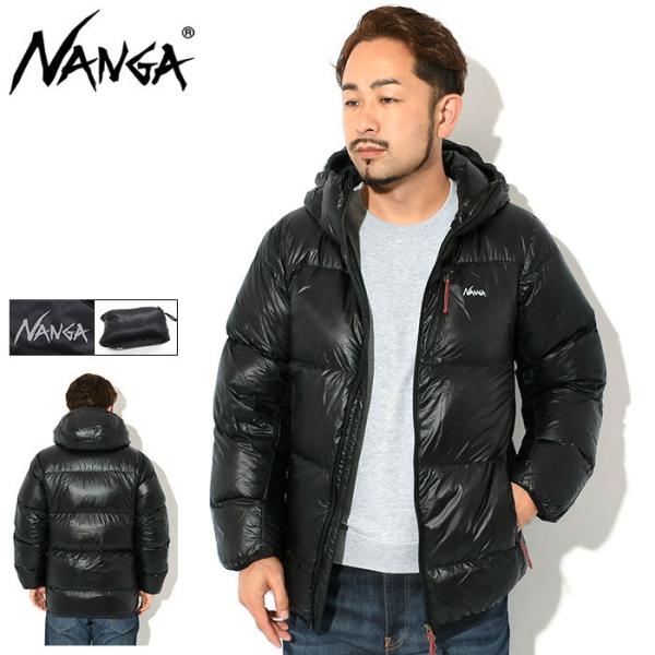 NANGA ダウンジャケット メンズダウン フード付きダウン (M) ブラック NANGA（ナンガ） ダウンジャケット メンズ 24FW マウンテン ロッジ