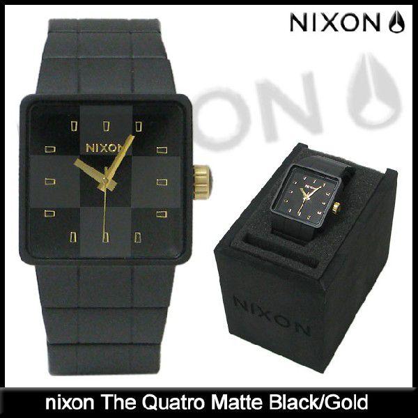 ニクソン nixon 腕時計 ザ クアトロ Matte Black/Gold(nixon The Quatro Matte メンズ 男性用  NA0131041)