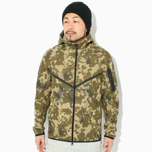 ナイキ ジャケット NIKE メンズ CAM テック フリース WR FZ オリーブカモ ( Tech FLC WR FZ JKT Olive Camo テックフリース カモ柄 迷彩 アウター HV0956-276 )