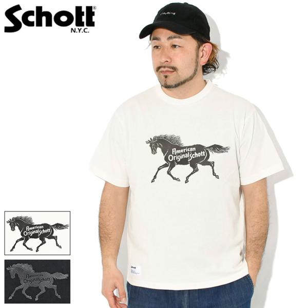 Schott N.Y.C（ショット） Tシャツ 半袖 Schott メンズ A.O. ホース