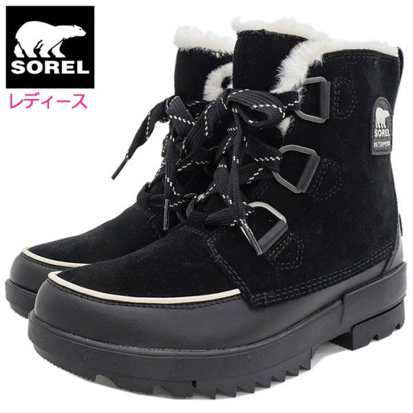 4 ティボリ SOREL ⭐美品⭐ソレル ブーツ ウォータープルーフ ティボリ5 WP V TIVOLI SOREL（ソレル） 防水 防寒 23.5㎝ 黒 靴