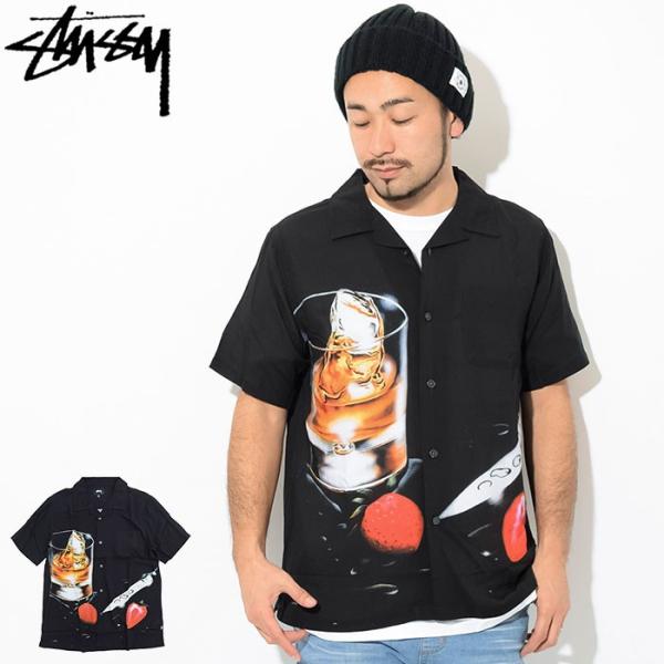 Stussy ニット 半袖 オリーブ色 ポケット付き STUSSY ステューシー セーター メンズ 23FA Pigment Dyed Loose