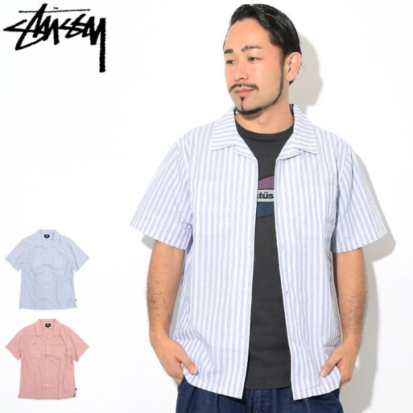 ステューシー シャツ 半袖 STUSSY メンズ 19SU Open Collar ( stussy shirt オープンカラーシャツ トップス  男性用 1110042 USAモデル 正規 )