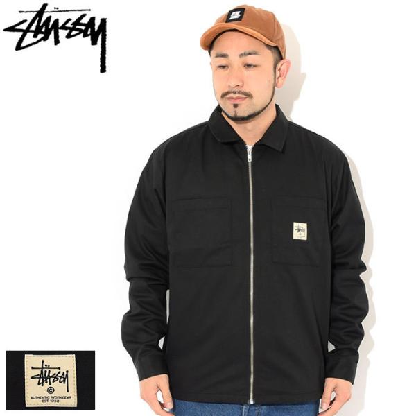 【最終値下げ】Stussyワークジャケット ブラック 1110183 STUSSY(ステューシー) / ワークジャケット/L/ポリエステル/BLK/無地