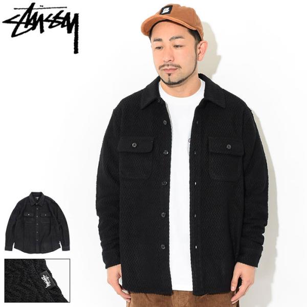 Stussy ステューシー Textured Wool CPO シャツ STUSSY（ステューシー） シャツ 長袖 メンズ Textured Wool CPO
