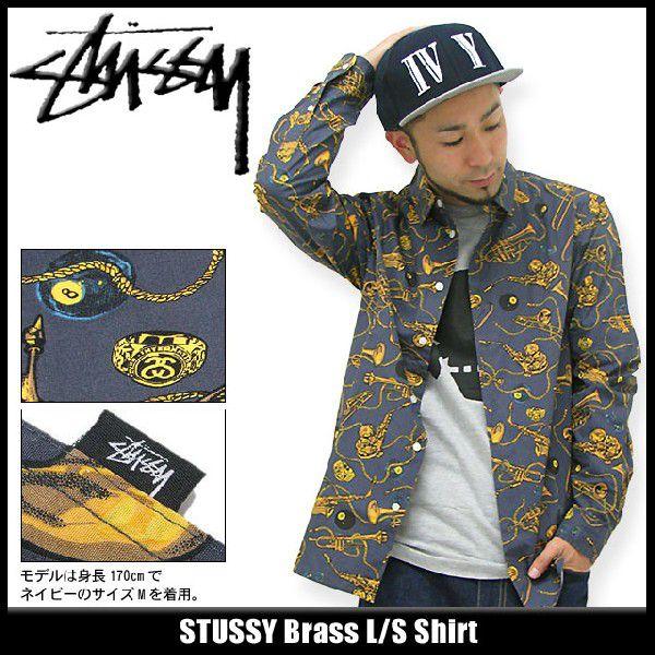 スチューシー　長袖シャツ STUSSY ステューシー Brass シャツ 長袖(stussy shirt メンズ