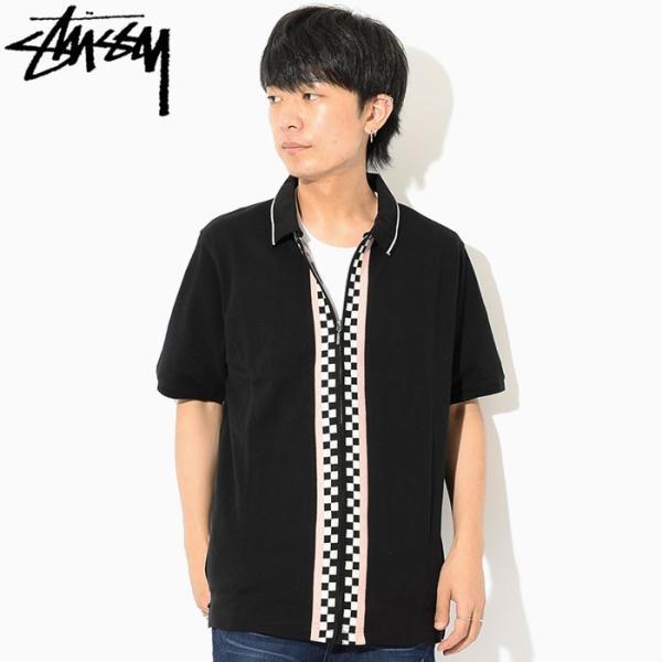 STUSSY ステューシー ポロシャツ 半袖 メンズ Julian Full Zip