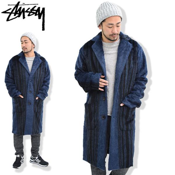 STUSSY ステューシー ジャケット メンズ Stripe Overcoat(stussy STUSSY ステューシー ジャケット メンズ Stripe Overcoat(stussy