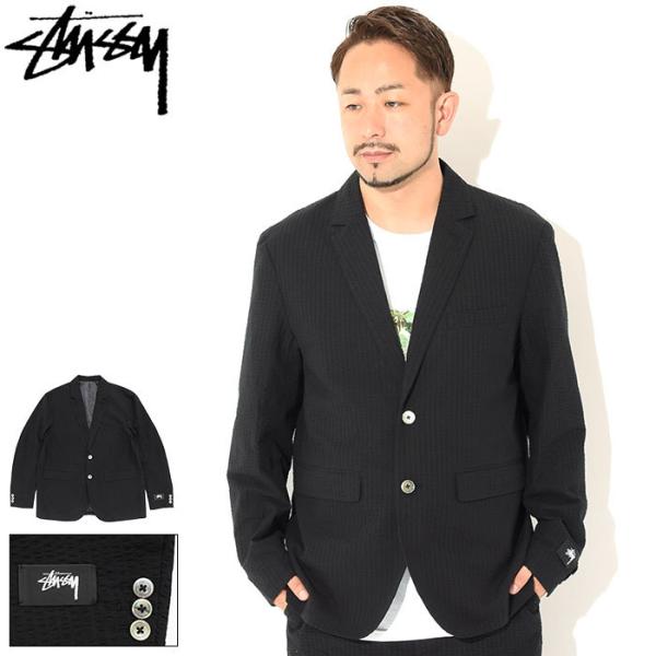 STUSSY Seersucker シアーサッカー テーラード ジャケット 廃盤 STUSSY ステューシー ジャケット メンズ Seersucker Sport Coat