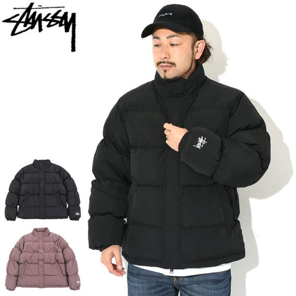 Stussy ブラック リップストップダウンジャケット L STUSSY ステューシー ジャケット メンズ Ripstop Down Puffer