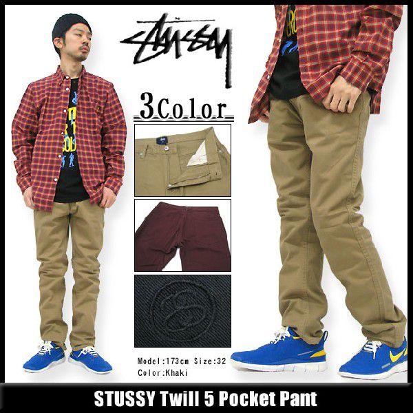 Stüssy チェック柄 チノパン STUSSY（ステューシー） STUSSY Twill 5 Pocket パンツ(stussy pant